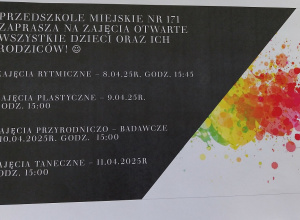 Zajęcia pokazowe w dniach 07-12 IV. 2025r